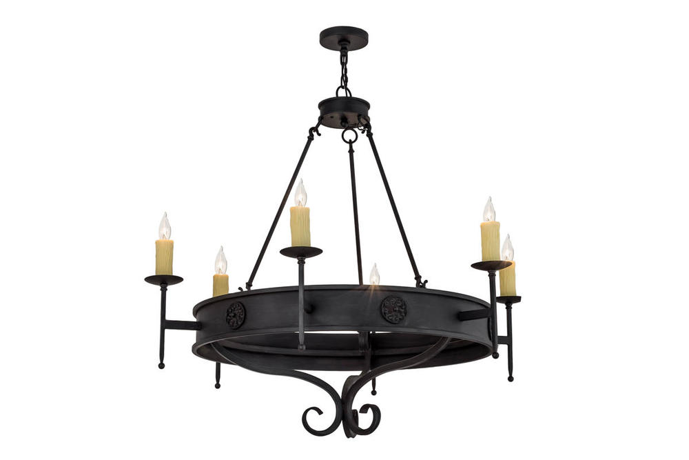 48"W Lorenzo 6 LT Chandelier