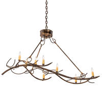 2nd Avenue Designs White 181655 - 44"L Winter Solstice 8 LT Oblong Chandelier