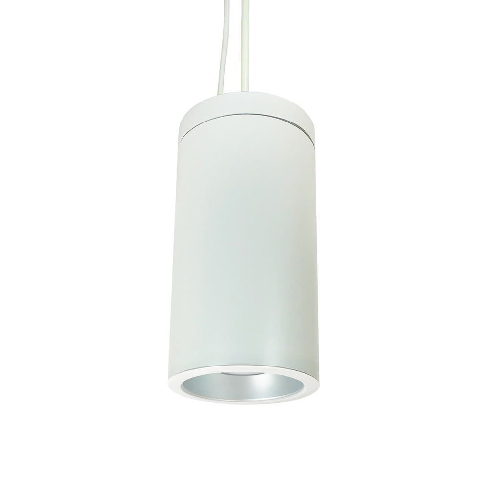 6" Cobalt Pendant Mount Cylinder, White, 1000L, 3000K, Haze/White Reflector, 120V