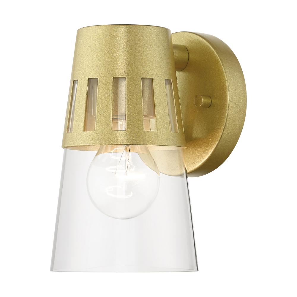 1 Light Soft Gold Outdoor Small Wall Lantern