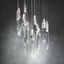 Schonbek Beyond BPD13215-PN - Kindjal 15 Light LED 3000K/3500K/4000K 120V-277V Multi-Light Pendant in Polished Nickel with Clear