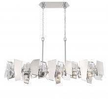 Lib & Co. US 12214-01 - Castellana , 6 Light Linear Chandelier , Chrome , Clear Crystal