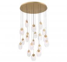 Lib & Co. US 12290-030 - Castelo, 19 Light Round LED Chandelier, Painted Antique Brass