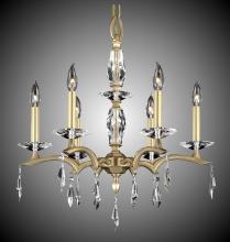 American Brass & Crystal CH5503-G-35S-36G-ST - 6 Light Kaya Chandelier