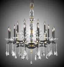 American Brass & Crystal CH5537-G-35S-ST - 6+12 Light Two Tier Kaya Chandelier