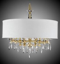 American Brass & Crystal CH5606-G-35S-36G-ST-GL - 32 inch Kaya Drum Shade Chandelier