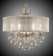 American Brass & Crystal CH6522-A-08G-ST-PG - 6 Light Llydia Chandelier