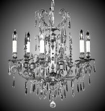 American Brass & Crystal CH7012-A-08G-ST - 6 Light Parisian Chandelier
