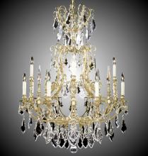 American Brass & Crystal CH7027-A-13S-PI - 8+4 Light Parisian Chandelier