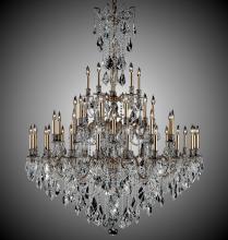 American Brass & Crystal CH9324-O-12G-PI - 45 Light Elise Chandelier