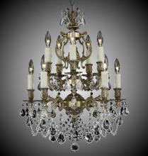 American Brass & Crystal CH9532-O-13S-PI - 5+5 Light Rosetta Chandelier