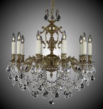 American Brass & Crystal CH9562-A-05S-PI - 10 Light Rosetta Chandelier