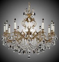 American Brass & Crystal CH9579-A-12G-PI - 12 Light Rosetta Chandelier