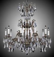 American Brass & Crystal CH9634-A-07G-PI - 10 Light Chateau Chandelier