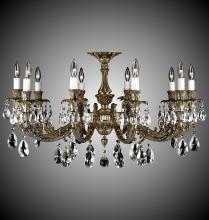 American Brass & Crystal FM2018-A-01G-ST - 10 Light Finisterra Flush Mount