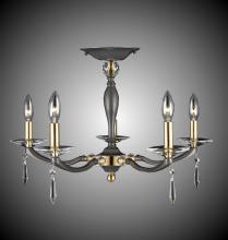 American Brass & Crystal FM5333-SP-36G-ST - 5 Light Kensington Flush Mount