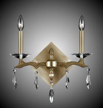 American Brass & Crystal WS5512-G-35S-ST - 2 Light Kaya Wall Sconce