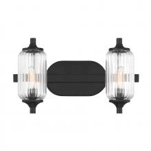 Savoy House 8-3024-2-BK - Holton 2-Light Bathroom Vanity Light in Matte Black