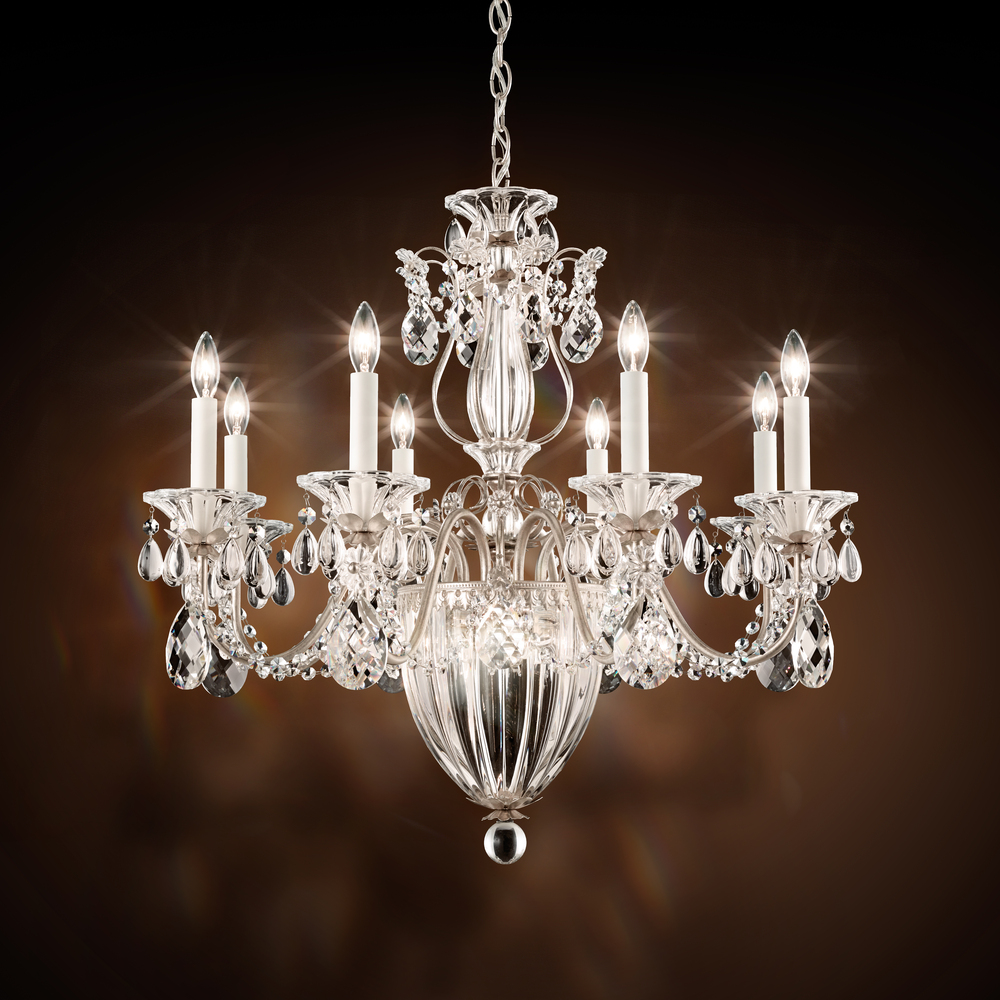 Bagatelle 11 Light 120V Chandelier in Antique Silver with Heritage Handcut Crystal