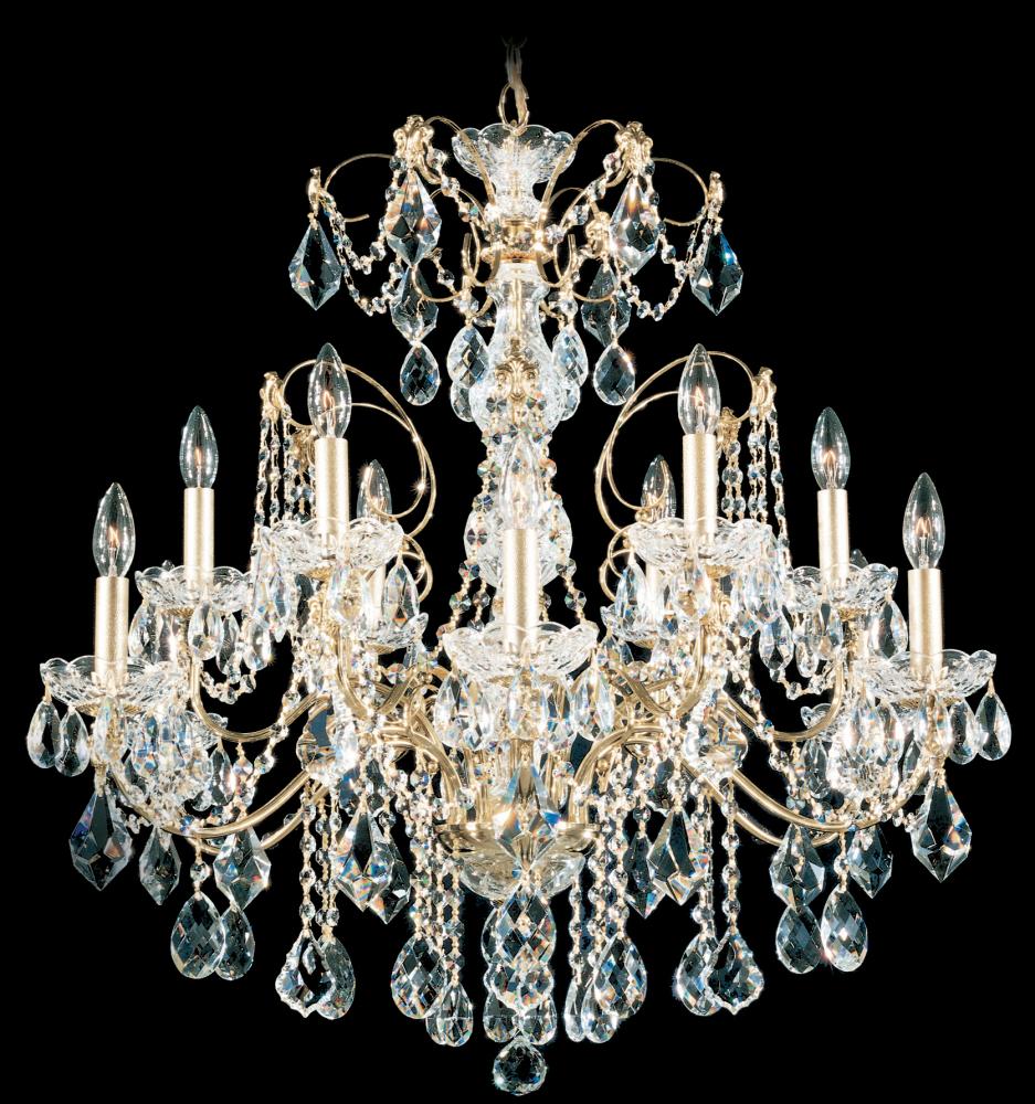 Century 12 Light 120V Chandelier in Aurelia with Heritage Handcut Crystal