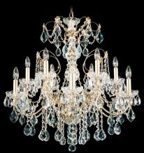 Schonbek 1870 1712-51 - Century 12 Light 120V Chandelier in Black with Heritage Handcut Crystal