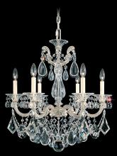 Schonbek 1870 5072-22S - La Scala 6 Light 120V Chandelier in Heirloom Gold with Clear Crystals from Swarovski