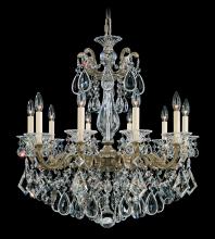 Schonbek 1870 5074-76S - La Scala 10 Light 120V Chandelier in Heirloom Bronze with Clear Crystals from Swarovski