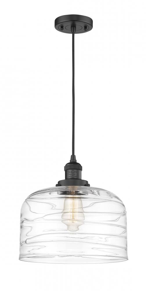 Bell - 1 Light - 12 inch - Matte Black - Cord hung - Mini Pendant