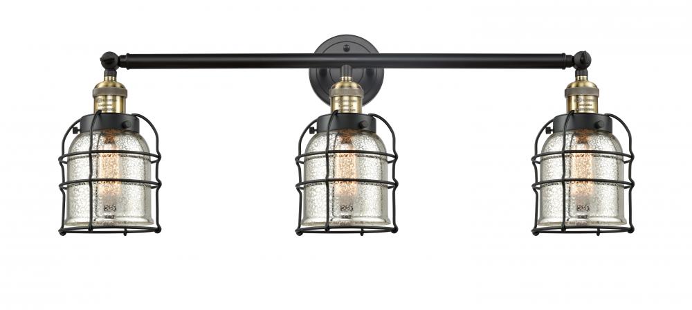 Bell Cage - 3 Light - 31 inch - Black Antique Brass - Bath Vanity Light
