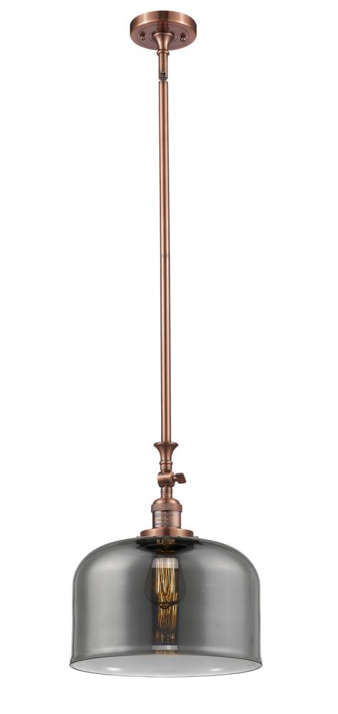 Bell - 1 Light - 12 inch - Antique Copper - Stem Hung - Adjustable Mini Pendant