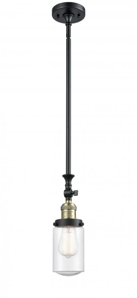 Dover - 1 Light - 5 inch - Black Antique Brass - Stem Hung - Adjustable Mini Pendant