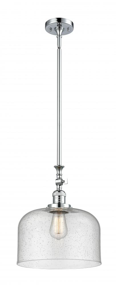 Bell - 1 Light - 12 inch - Polished Chrome - Stem Hung - Adjustable Mini Pendant