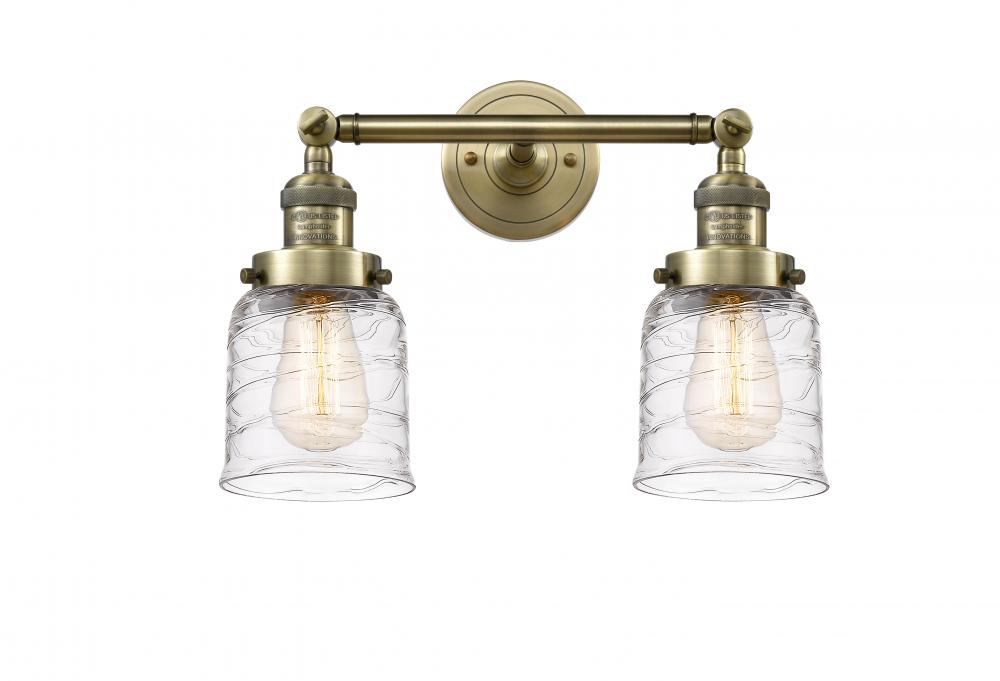 Bell - 2 Light - 16 inch - Antique Brass - Bath Vanity Light