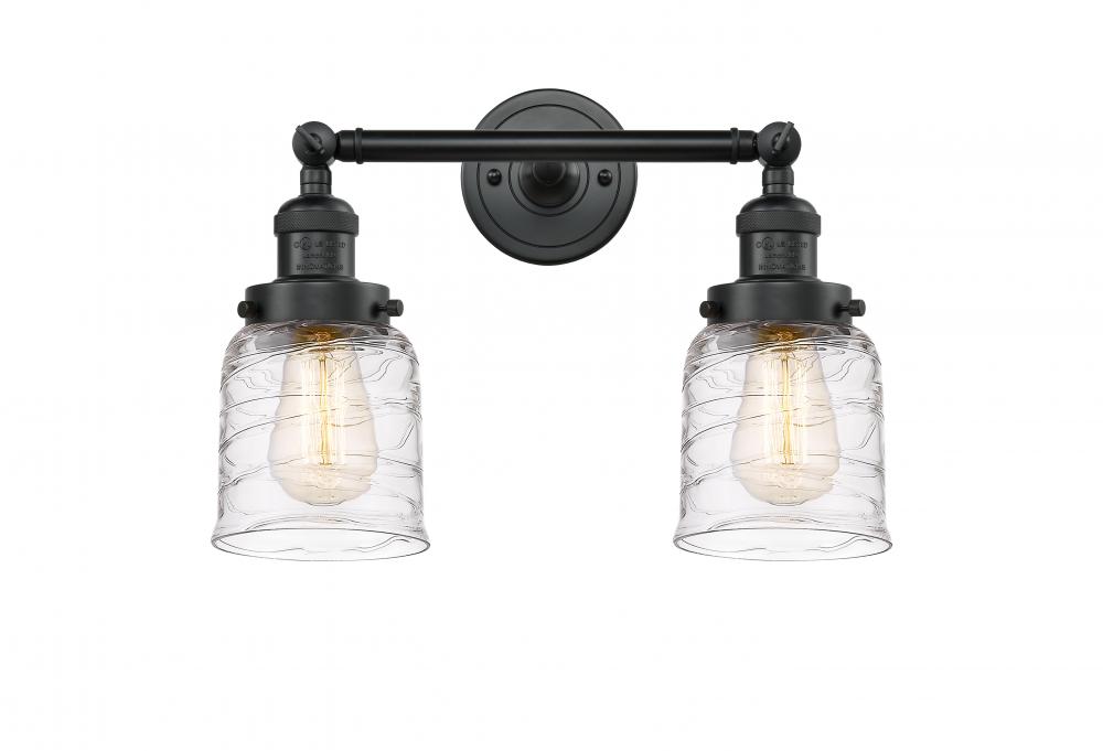 Bell - 2 Light - 16 inch - Matte Black - Adjustable Bath Vanity Light
