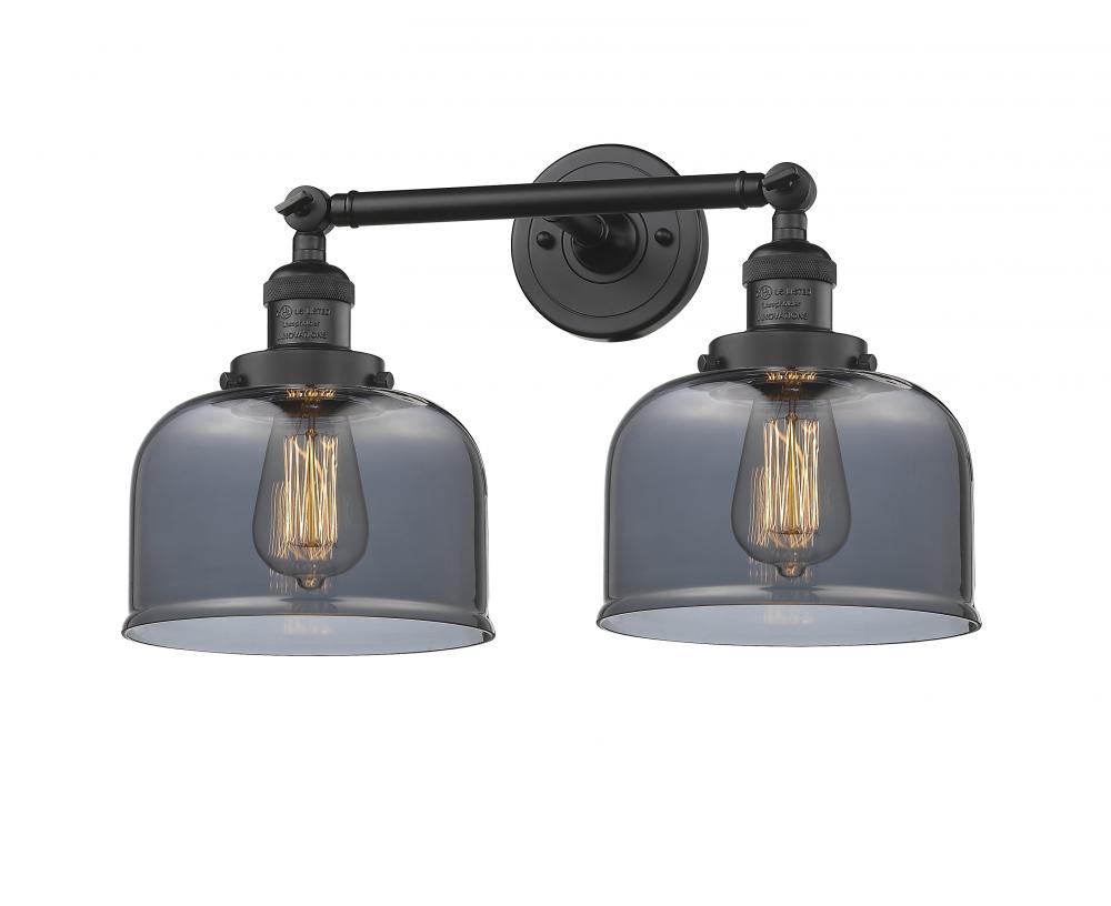 Bell - 2 Light - 19 inch - Matte Black - Adjustable Bath Vanity Light