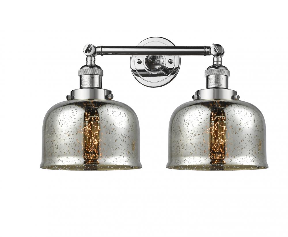 Bell - 2 Light - 19 inch - Polished Chrome - Adjustable Bath Vanity Light