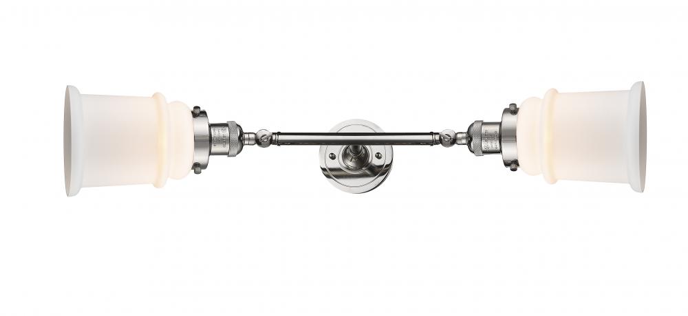 Canton - 2 Light - 6 inch - Polished Nickel - Adjustable Bath Vanity Light