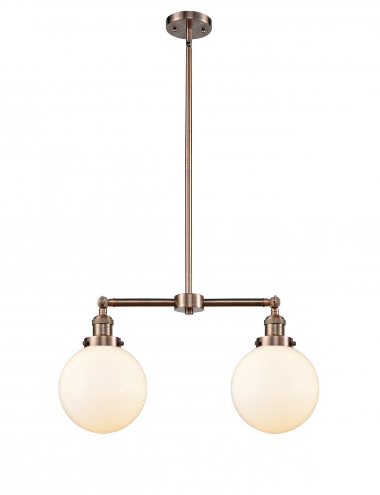 Beacon - 2 Light - 25 inch - Antique Copper - Stem Hung - Adjustable Island Light