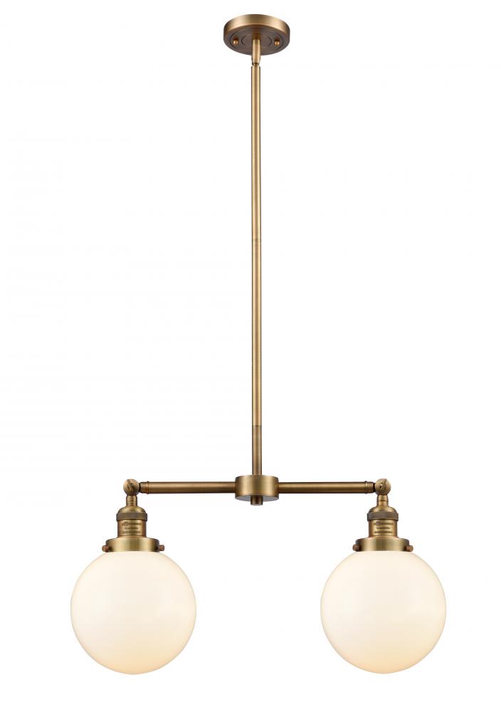 Beacon - 2 Light - 25 inch - Brushed Brass - Stem Hung - Adjustable Island Light