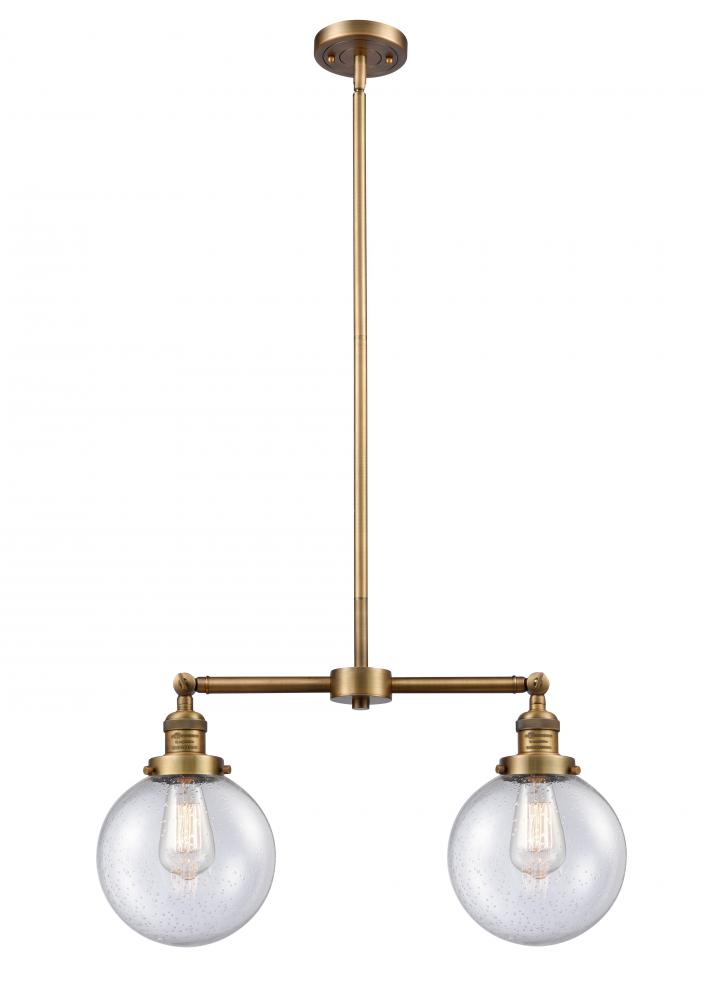 Beacon - 2 Light - 25 inch - Brushed Brass - Stem Hung - Adjustable Island Light