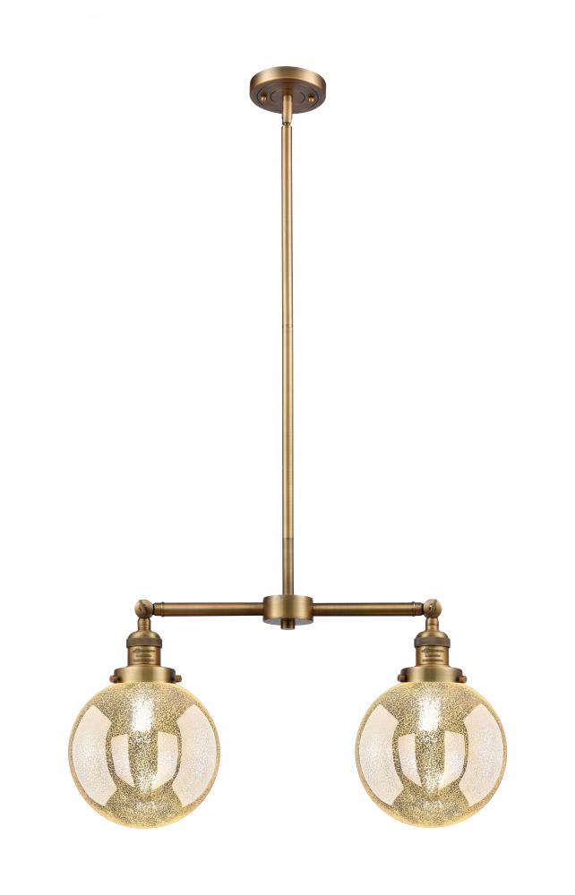 Beacon - 2 Light - 25 inch - Brushed Brass - Stem Hung - Adjustable Island Light
