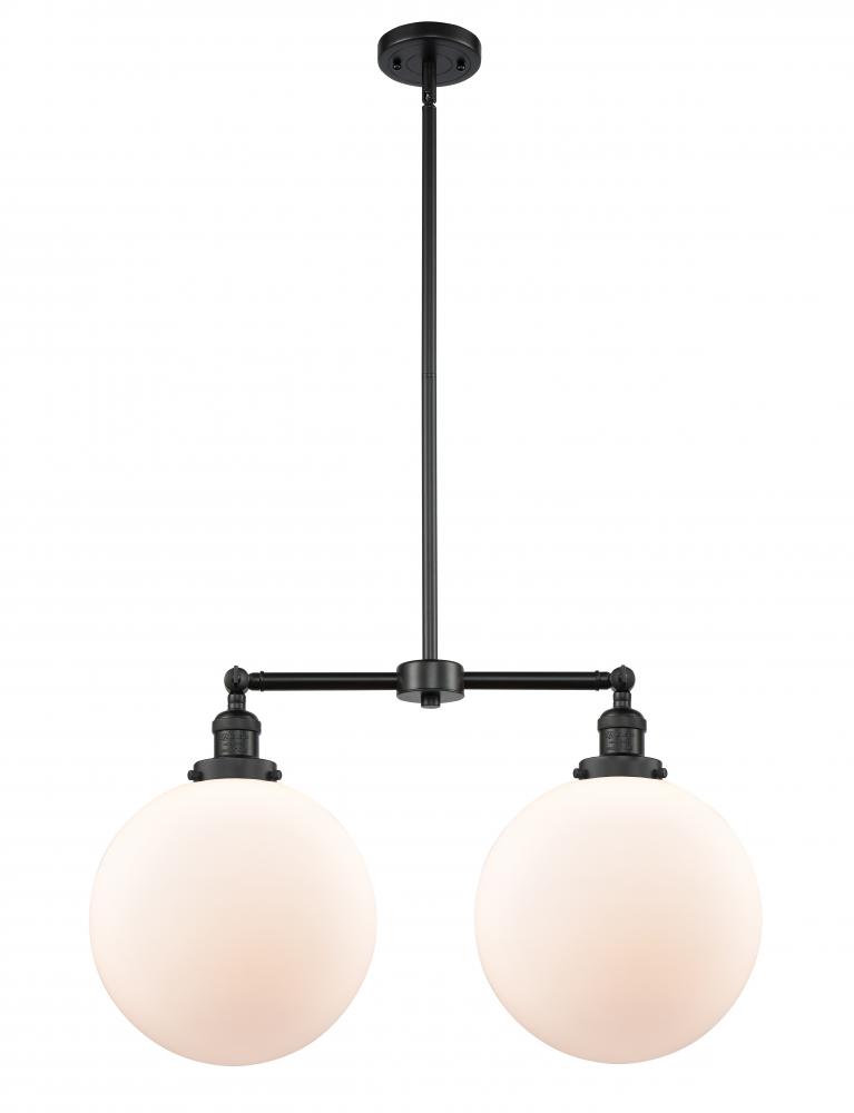Beacon - 2 Light - 27 inch - Matte Black - Stem Hung - Adjustable Island Light