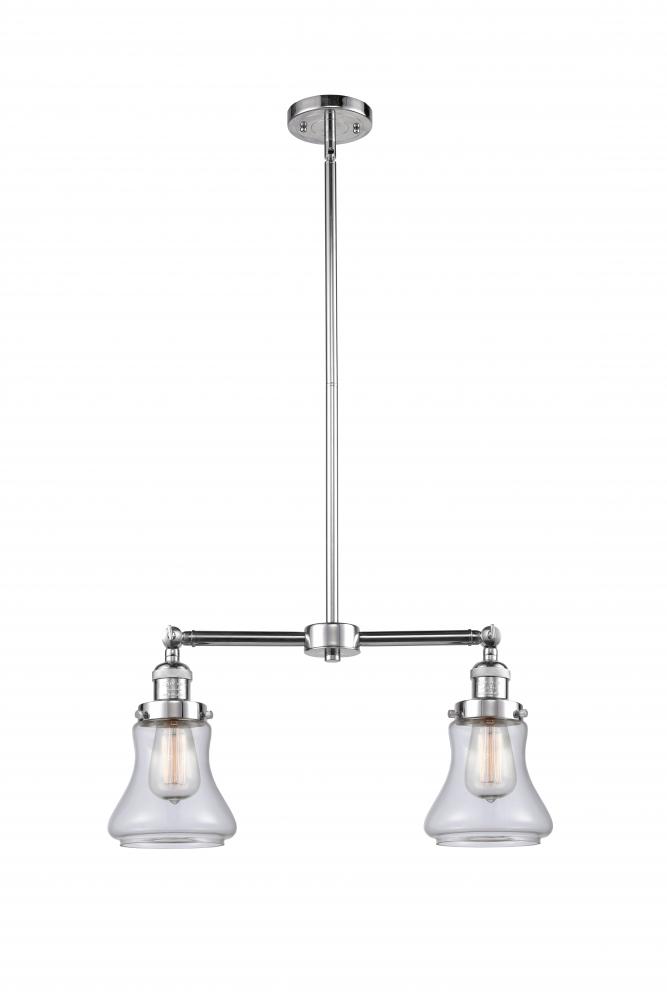 Bellmont - 2 Light - 21 inch - Polished Chrome - Stem Hung - Adjustable Island Light