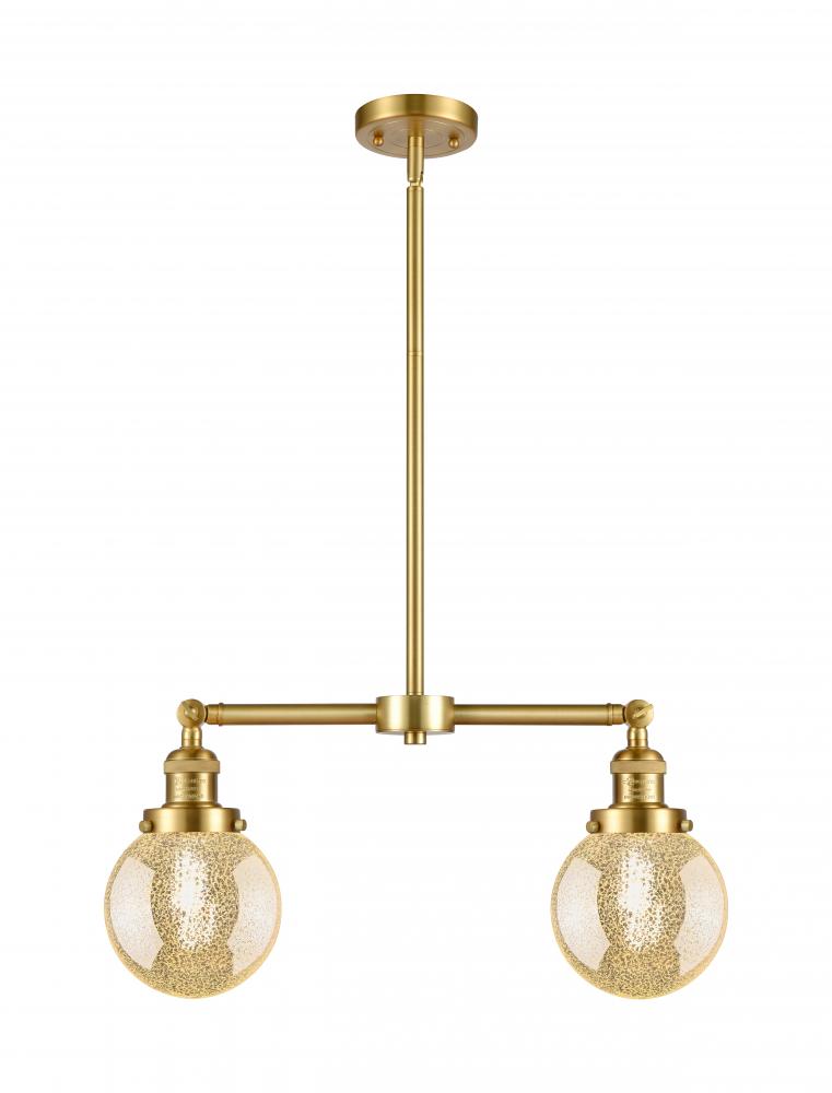 Beacon - 2 Light - 23 inch - Satin Gold - Stem Hung - Island Light