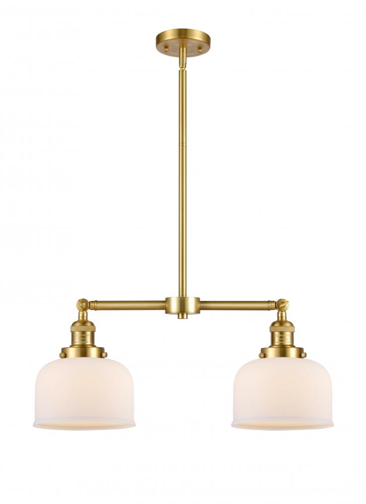 Bell - 2 Light - 21 inch - Satin Gold - Stem Hung - Island Light