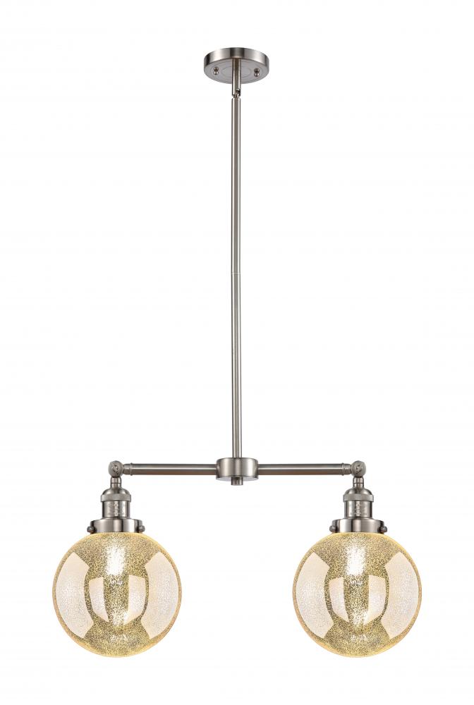 Beacon - 2 Light - 25 inch - Brushed Satin Nickel - Stem Hung - Island Light