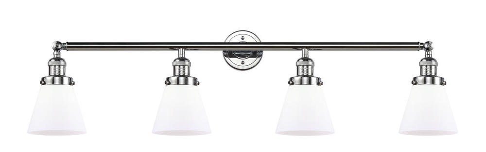 Cone - 4 Light - 42 inch - Polished Chrome - Adjustable Bath Vanity Light
