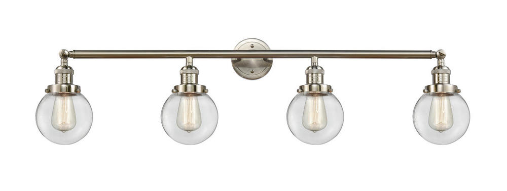 Beacon - 4 Light - 42 inch - Brushed Satin Nickel - Adjustable Bath Vanity Light
