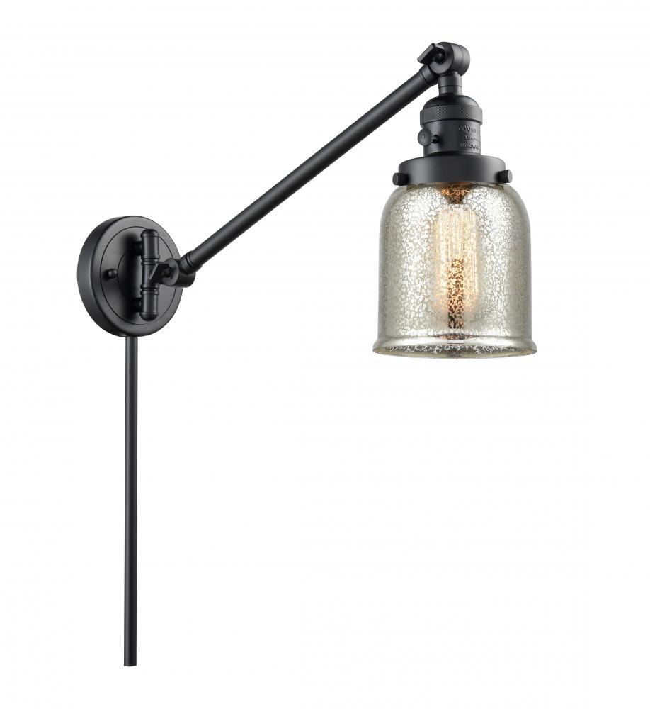Bell - 1 Light - 8 inch - Matte Black -Adjustable Swing Arm