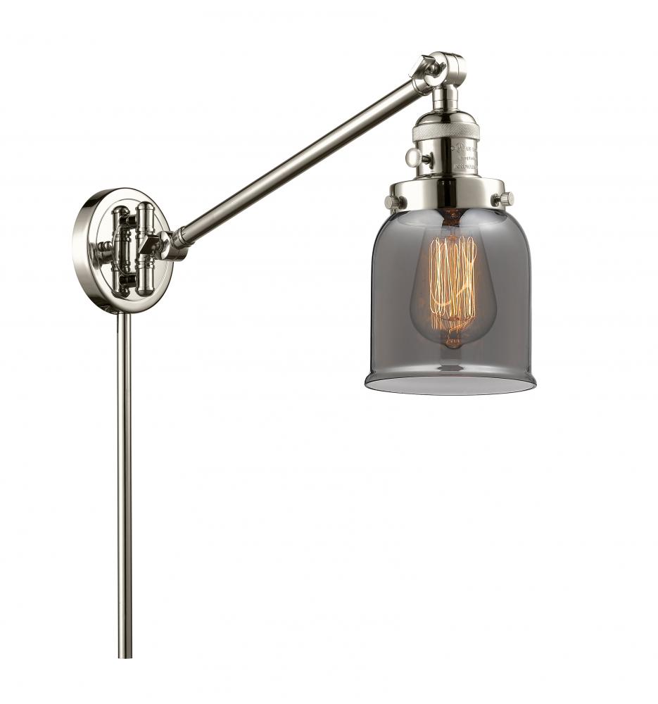 Bell - 1 Light - 8 inch - Polished Nickel -Adjustable Swing Arm